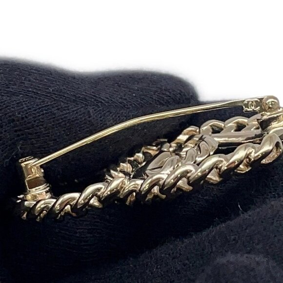 CHANEL CC Logo Rhinestone Brooch Metal/Rhinestone AB5612 - Picture 8 of 11